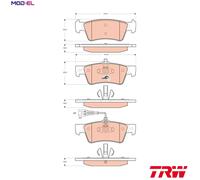 TRW Brake Pad Set GDB1671 - Disc Brake - Fits VW Touareg/Multivan/Transporter