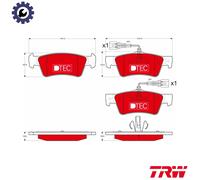 TRW Brake Pad Set GDB1672DTE - Disc Brake for VW Touareg (7L6698451/7L6698451C)