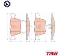 TRW GDB1675 Brake pad set