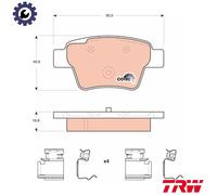 TRW Brake Pad Set GDB1678 – Disc Brake – for PEUGEOT 207 / 207 CC / 207 SW / 307