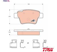 BRAKE PAD SET DISC BRAKE GDB1678 FOR PEUGEOT 207/207+ N6A /NFU 1.6L 9HZ 1.6L