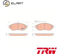 BRAKE PAD SET DISC BRAKE GDB1681 FOR FIAT DUCATO/Bus/Van/Platform/Chassis 2.3L