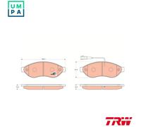 TRW Brake Pads GDB1681 – Disc Brake Set of 4, Front Axle for Peugeot Boxer 2006, Fiat & Citroen