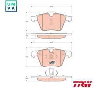 BRAKE PAD SET DISC BRAKE GDB1684 FOR FORD VOLVO V60/II S80 S60 XC70/SUV V70 2.0L