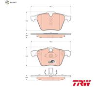 TRW Brake Pad Set GDB1684 - Front, fits Volvo/Ford/Mercedes-Benz
