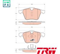 BRAKE PAD SET DISC BRAKE GDB1684 FOR VOLVO V60/Cross/Country S60/II XC70 S80