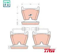 TRW Front Brake Pad Set GDB1688 – 4x Pads with Integrated Wear Indicator