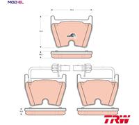 TRW Front Brake Pad Set GDB1688 – 4x Pads with Integrated Wear Indicator