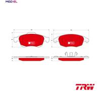 BRAKE PAD SET DISC BRAKE GDB1690DTE FOR PEUGEOT PARTNER/TEPEE/Box/Body/MPV DS