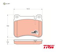Brake pads GDB1693 TRW for MERCEDES-BENZ C-CLASS C-CLASS Coupe C-CLASS T-Model