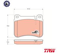 TRW Brake Pad Set GDB1693 Front for Mercedes-Benz C-Class (Coupe, T-Model)