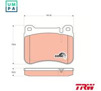 TRW Brake Pad Set GDB1693 Front for Mercedes-Benz C-Class (Coupe, T-Model)