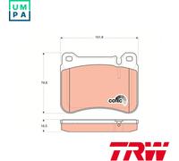 BRAKE PAD SET DISC BRAKE GDB1693 FOR MERCEDES-BENZ C-CLASS/T-Model CLK SLK 2.7L