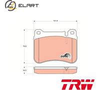 BRAKE PAD SET DISC BRAKE GDB1693 FOR MERCEDES-BENZ C-CLASS/T-Model CLK SLK 2.7L