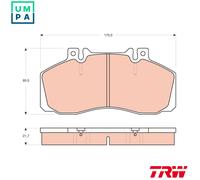 TRW Disc Brake Pad Set GDB1695 for Mercedes-Benz SPRINTER 5-t 2.7L