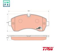 TRW GDB1696 Brake pad set