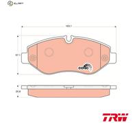 TRW Brake Pad Set GDB1698 - Disc Brake for Mercedes-Benz Vito Bus (W639) 2.2 2010-2014