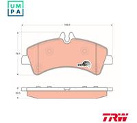 TRW GDB1699 Brake pad set