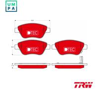 TRW GDB1700DTE Brake pad set