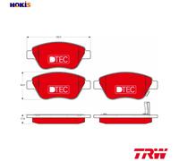 BRAKE PAD SET DISC BRAKE GDB1700DTE FOR FIAT DOBLO/MONOCAB/Box/Body/MPV PANDA