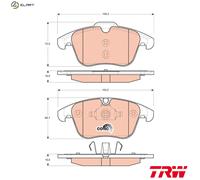 BRAKE PAD SET DISC BRAKE GDB1705 FOR FORD AUSTRALIA JAGUAR XJ/ESPORTIVO XK/8 XF