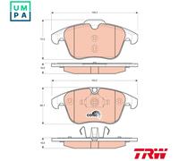 BRAKE PAD SET DISC BRAKE GDB1705 FOR FORD AUSTRALIA JAGUAR XJ/ESPORTIVO XK/8 XF