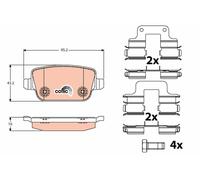 BRAKE PAD SET, DISC BRAKE GDB1709