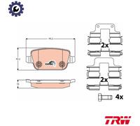 TRW Brake Pad Set GDB1709 - for Land Rover Freelander 2 / LR2