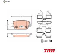 TRW Brake Pad Set GDB1709 - for Land Rover Freelander 2 / LR2