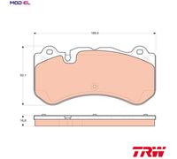 TRW Brake Pad Set GDB1710 Disc Brake for Mercedes-Benz SL (R230) 2008-2012