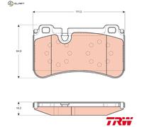 TRW Brake Pad Set GDB1711 - Disc Brake for Mercedes-Benz SL, CLS, W204/C204/S204