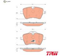 TRW Brake Pad Set GDB1712 - Front Disc Brake for MINI Roadster, Convertible, Coupe