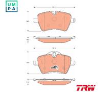 TRW Brake Pad Set GDB1712 - Front Disc Brake for MINI Roadster, Convertible, Coupe