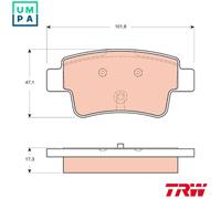 Genuine TRW Rear Disc Brake Pads - GDB1714