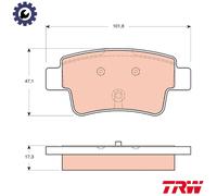 Brake pads GDB1714 TRW for OPEL CORSA D