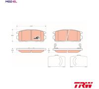 TRW Brake Pad Set GDB1716 – Rear Disc for Opel Antara / Chevrolet Captiva