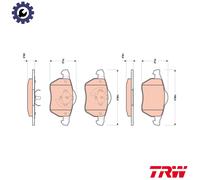 TRW Brake Pad Set GDB1717 - Disc Brake for Renault, VW, Saab
