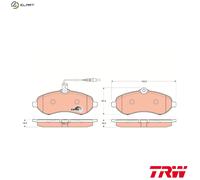 TRW GDB1718 Brake pad set