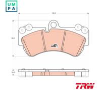 TRW Brake Pads GDB1720 for VW Touareg - Fits 7L0698151/7L6698151/7L0698151F