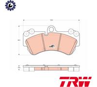 BRAKE PAD SET DISC BRAKE GDB1720 FOR VW TOUAREG BAR 4.2L AXQ 4.2L 8cyl TOUAREG