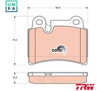 Brake pads GDB1722 TRW for VW TOUAREG