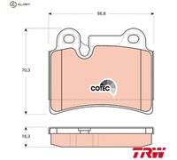 Brake pads GDB1722 TRW for VW TOUAREG
