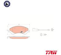 TRW GDB1723 Brake pad set