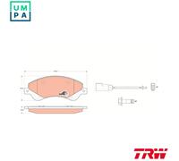 TRW GDB1723 Brake pad set