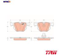 BRAKE PAD SET DISC BRAKE GDB1727 FOR BMW N46 B20 CD 2.0L 4cyl 5 SERIES 2.5L
