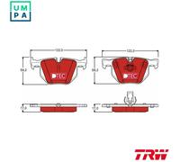 TRW Brake Pad Set GDB1727DTE for BMW 5/6 Series (E60/E61/E63)