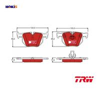 BRAKE PAD SET DISC BRAKE GDB1727DTE FOR BMW N46 B20 CD 2.0L 4cyl 5 SERIES 2.5L