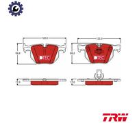 BRAKE PAD SET DISC BRAKE GDB1727DTE FOR BMW N46 B20 CD 2.0L 4cyl 5 SERIES 2.5L