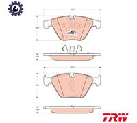 BRAKE PAD SET DISC BRAKE GDB1729 FOR BMW B38 B15 C 1.5L 3cyl 3 SERIES 2.0L 4cyl
