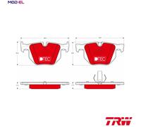 TRW Disc Brake Pad Set GDB1730DTE – Rear – for BMW X5 E70 / X6 F16 F86